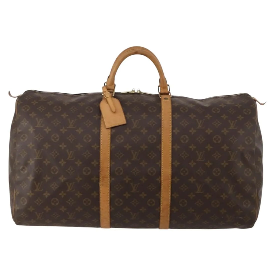 Louis Vuitton Keepall Monogram Canvas Travel Bag Brown: Louis Vuitton Keepall Monogram Canvas Travel Bag Brown Louis Vuitton Keepall Monogram travel bag in brown canvas, designed as a unisex model. It was made in France and measures 60 cm x 30 cm x 26 cm. 