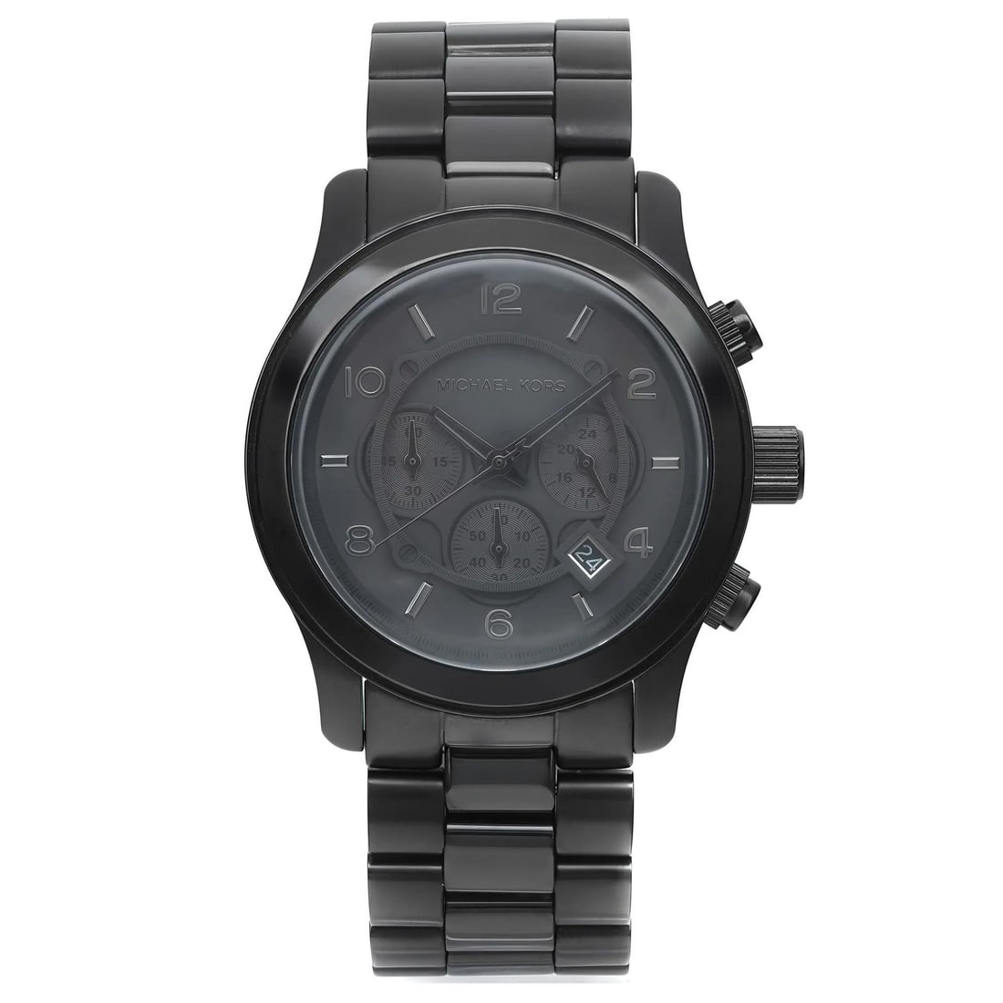 Michael Kors MK8157 Runway chronograph wristwatch in black steel (1 of 7)