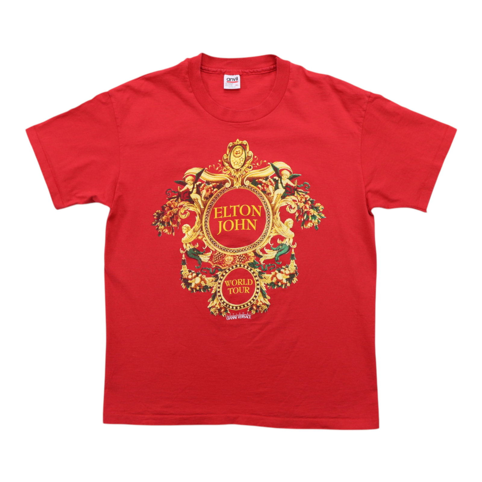 Vintage 1992 Elton John Versace Red Tour T-Shirt Extra Large (1 of 5)