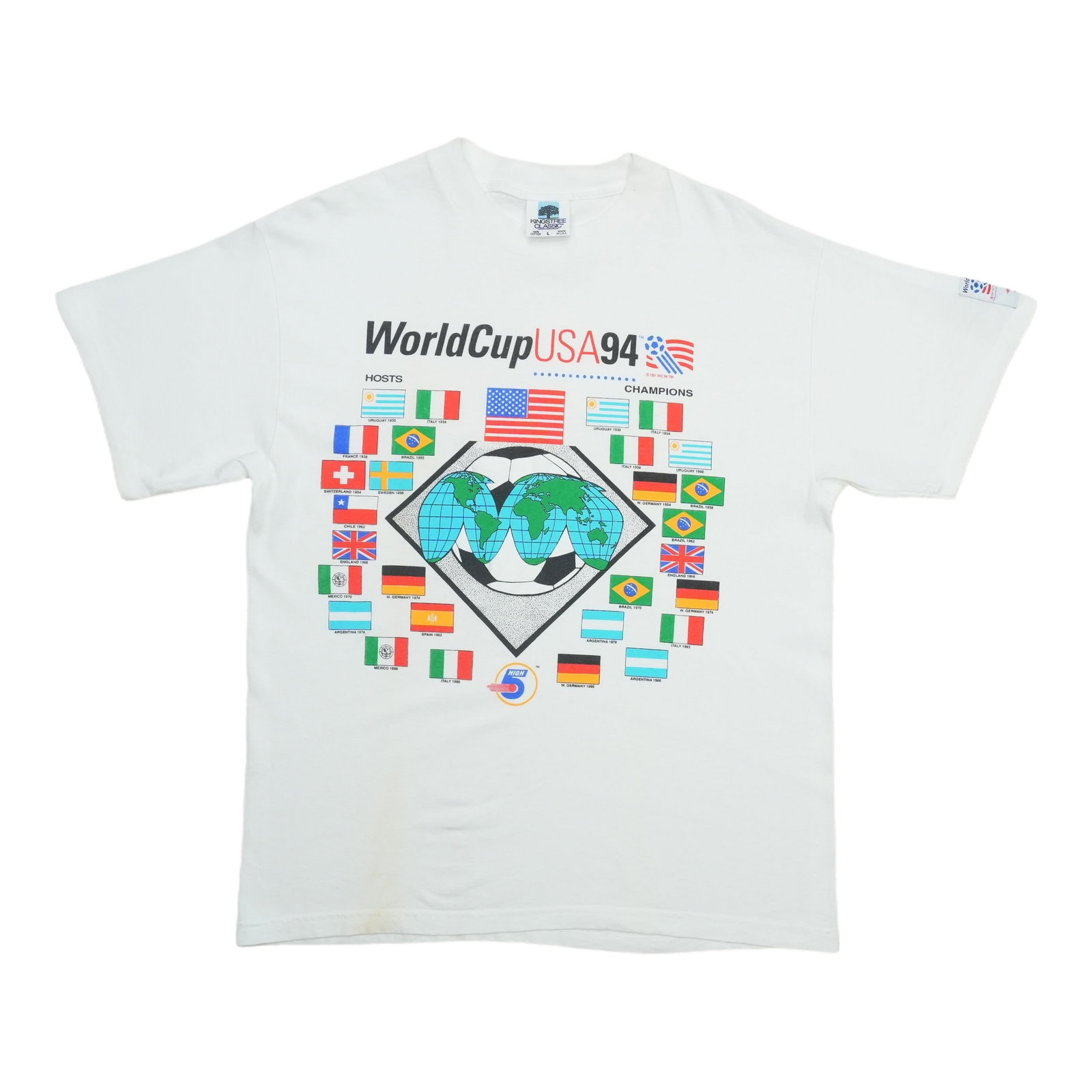 Vintage 1994 USA Flags World Cup Soccer Shirt Large (1 of 8)