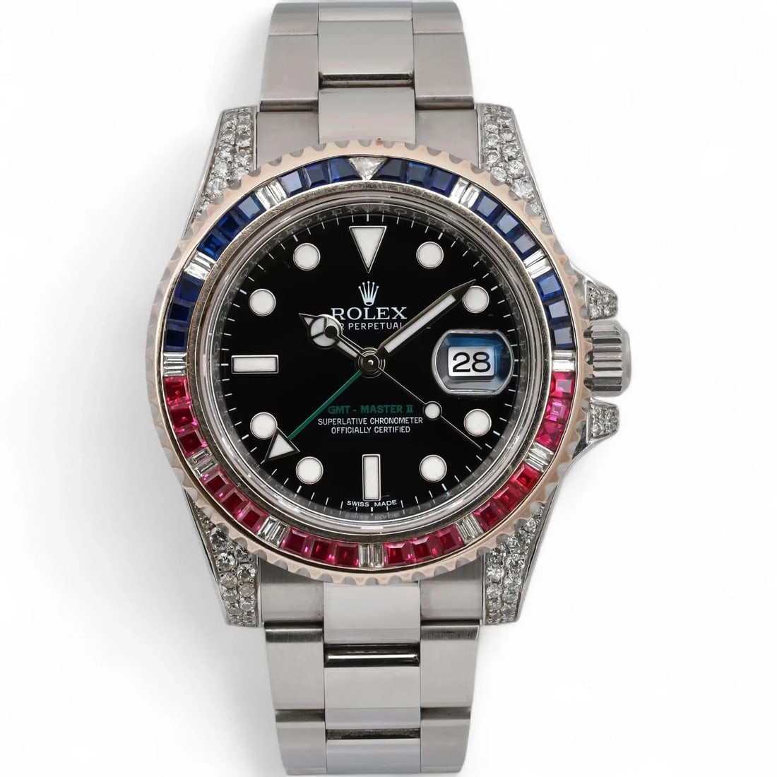 Rolex GMT-Master II 116710 Steel Gold Custom Gem-Set Watch (1 of 5)