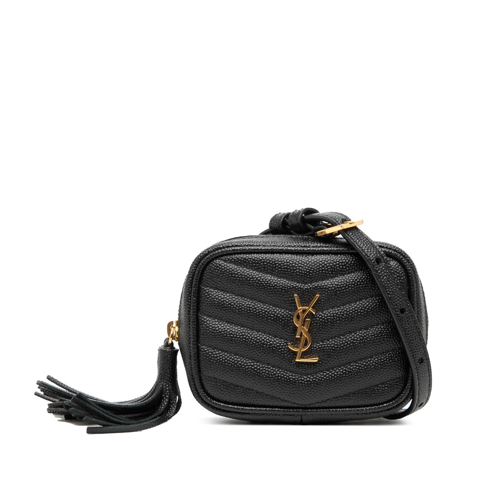 Saint Laurent Lou Camera Bag Quilted Leather Crossbody: Saint Laurent Lou Camera Bag Quilted Leather Crossbody This Saint Laurent Baby Matelasse Grain De Poudre Monogram Lou Camera Bag is crafted from quilted black leather and features a chain and adjustab