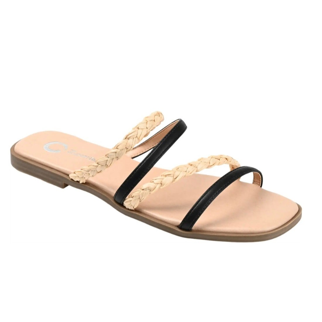 Journee Collection Women's Brinna Sandal Black 7.5 Slip-On Foam Comfort (1 of 5)