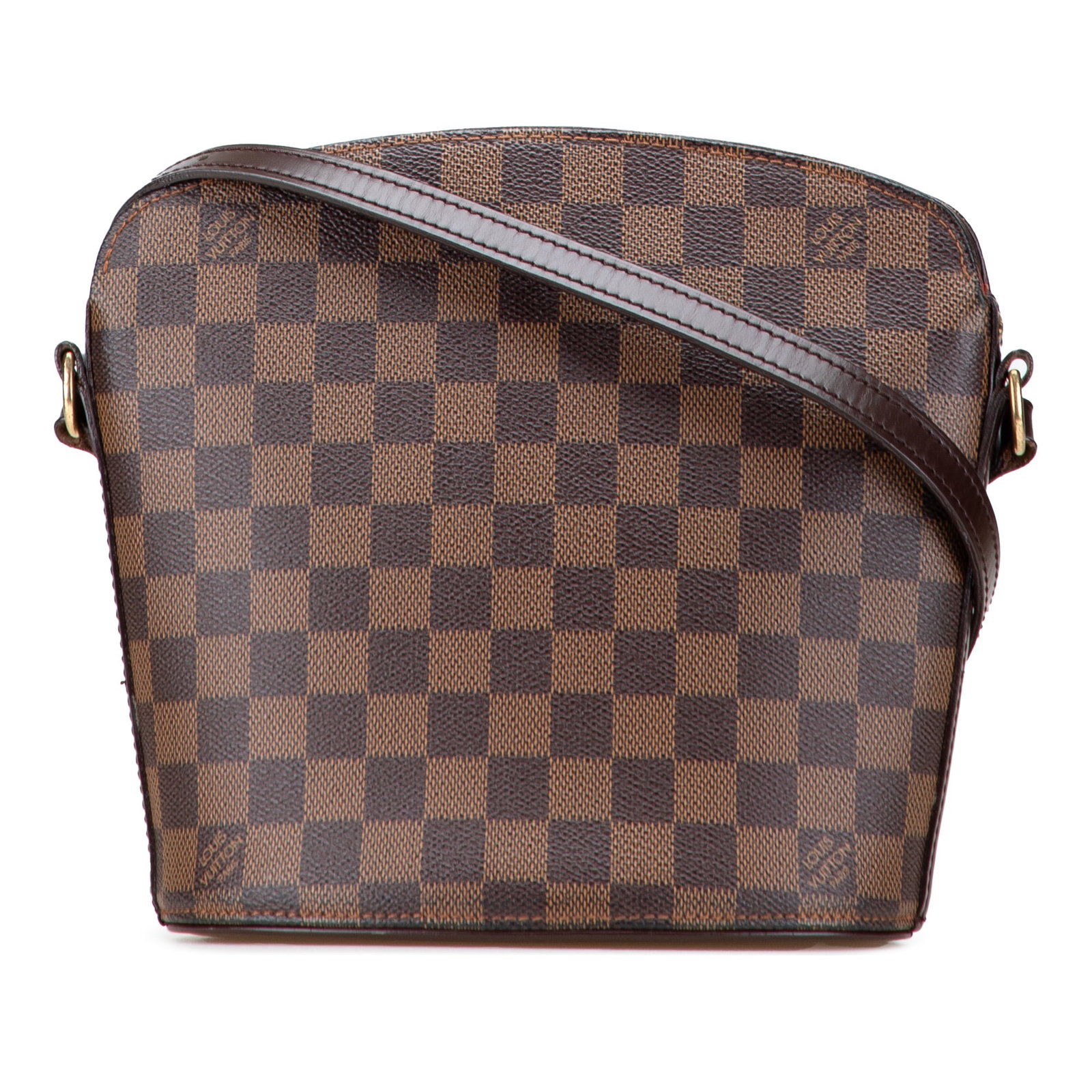 Louis Vuitton Damier Ebene Drouot Brown Fabric Bag: Louis Vuitton Damier Ebene Drouot Brown Fabric Bag The Louis Vuitton Damier Ebene Drouot is a stylish bag crafted from durable damier canvas. It features an adjustable leather shoulder strap for comfo