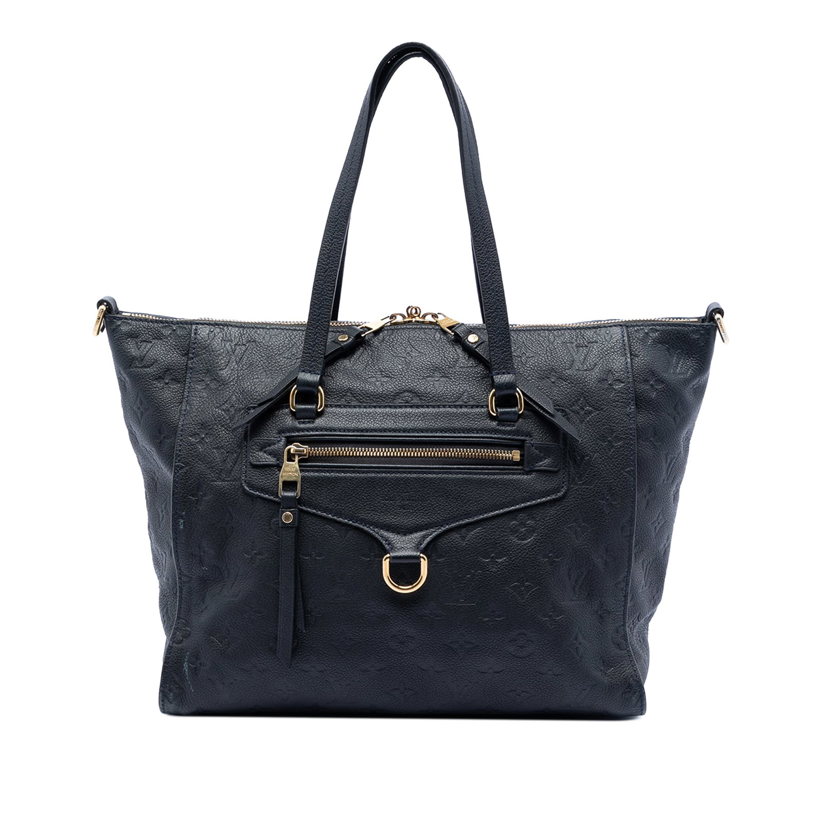 Louis Vuitton Lumineuse PM Blue Monogram Empreinte Leather Tote Bag: Louis Vuitton Lumineuse PM Blue Monogram Empreinte Leather Tote Bag The Louis Vuitton Monogram Empreinte Lumineuse PM is crafted from monogram empreinte leather and features flat leather handles, a to