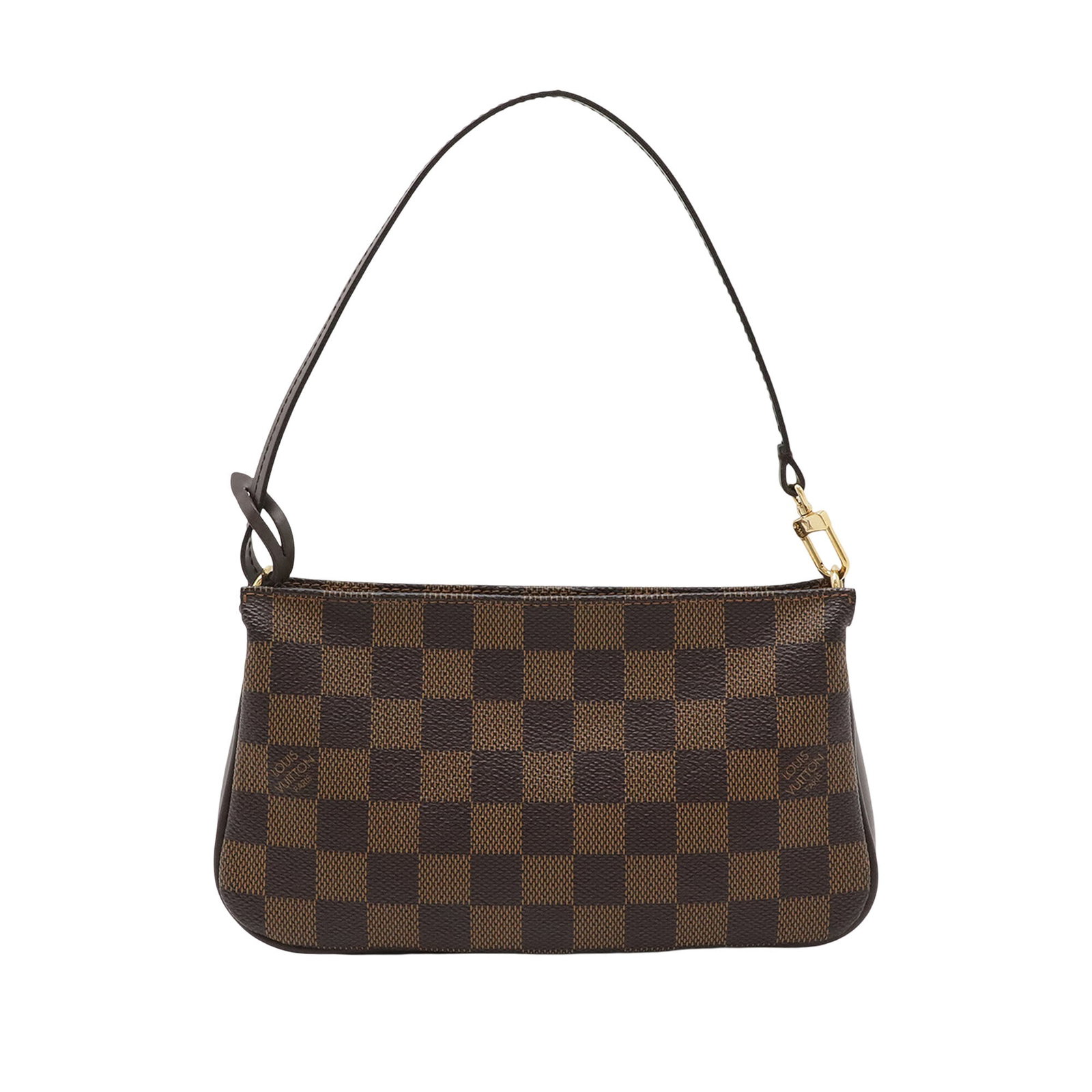 Louis Vuitton Navona Damier Ebene Brown Handbag: Louis Vuitton Navona Damier Ebene Brown Handbag Louis Vuitton Damier Ebene Navona bag in brown Damier Ebene canvas with a flat leather handle and top zip closure. Made in France, this model is constru