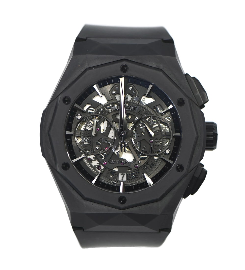 Hublot Classic Fusion Orlinski 515.CI.0119.RX.ORL.18 ceramic wristwatch: Hublot Classic Fusion Orlinski 515.CI.0119.RX.ORL.18 ceramic wristwatch Pre-owned Hublot Classic Fusion Orlinski wristwatch featuring an automatic mechanical movement, analog display, and a ceramic ca