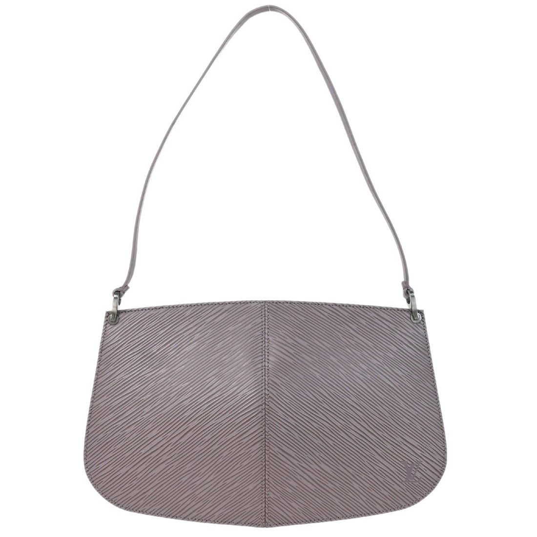Louis Vuitton Pochette Demi-lune Purple Epi Leather Top Handle Bag: Louis Vuitton Pochette Demi-lune Purple Epi Leather Top Handle Bag Vintage Louis Vuitton Pochette Demi-lune handbag in lilac purple Epi leather with a magnetic closure, top handle, detachable strap, a