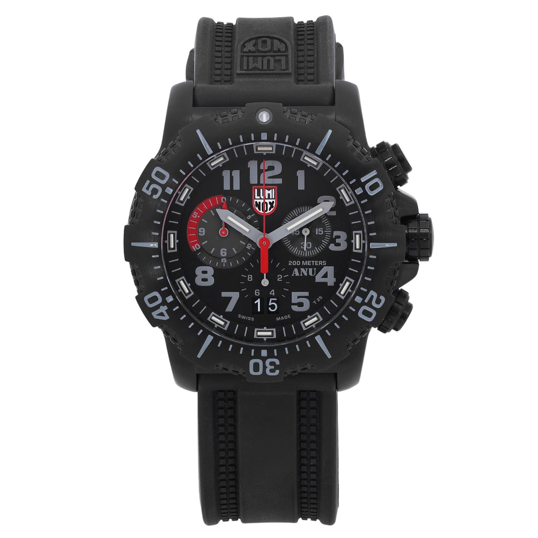 Luminox Sea ANU 45mm Black Dial Quartz Diver Watch XS.4241.NV with Box and Papers: Luminox Sea ANU 45mm Black Dial Quartz Diver Watch XS.4241.NV with Box and Papers Discover the Luminox Sea ANU 45mm Chronograph, a rugged and stylish wristwatch designed for both divers and formal occ