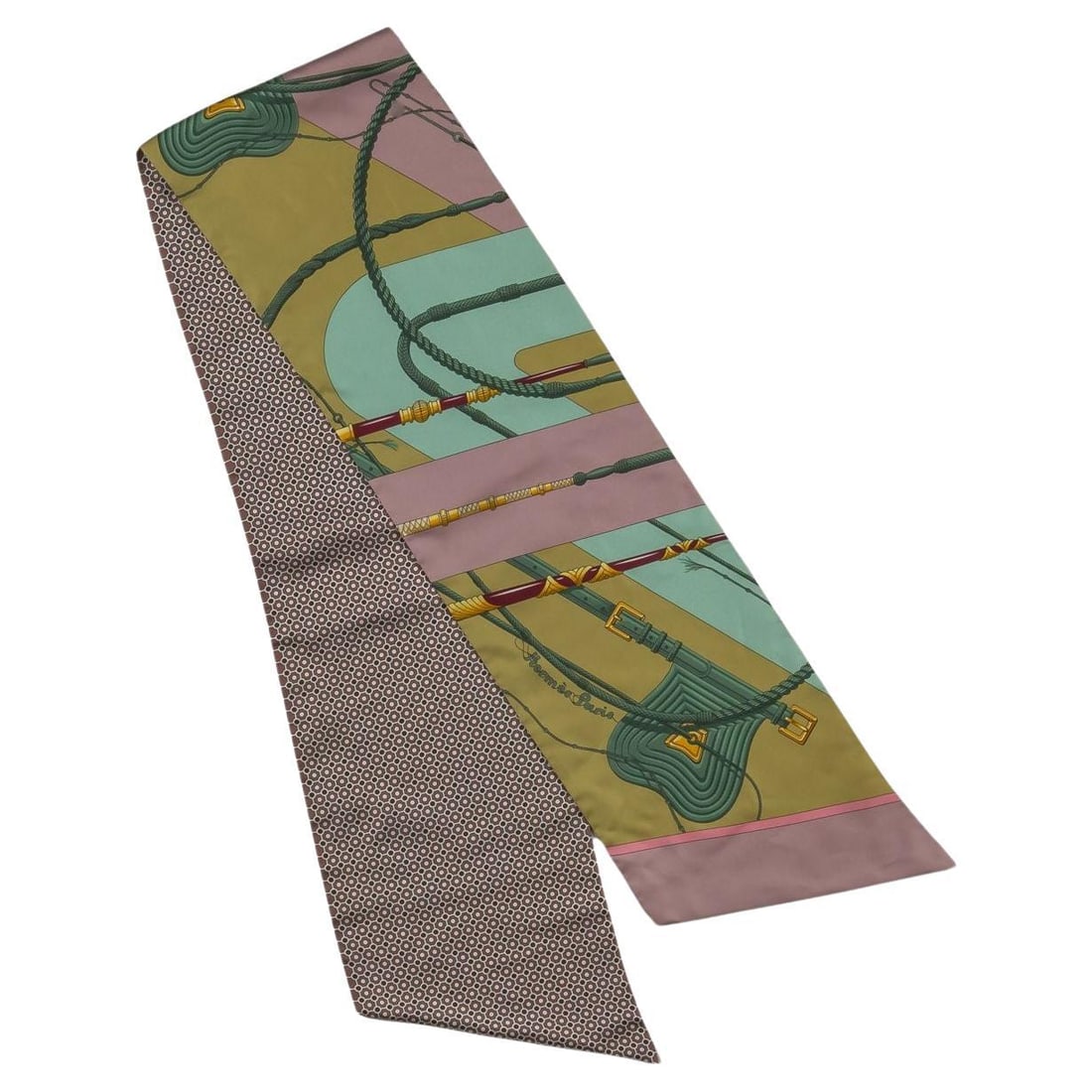 Hermes Old Style Maxi Twilly Scarf with Box 8 x 61 inches: Hermes Old Style Maxi Twilly Scarf with Box 8 x 61 inches This exquisite Hermes Old Style Maxi Twilly is a luxurious accessory that adds elegance to any outfit. Crafted in France, this larger-sized sc