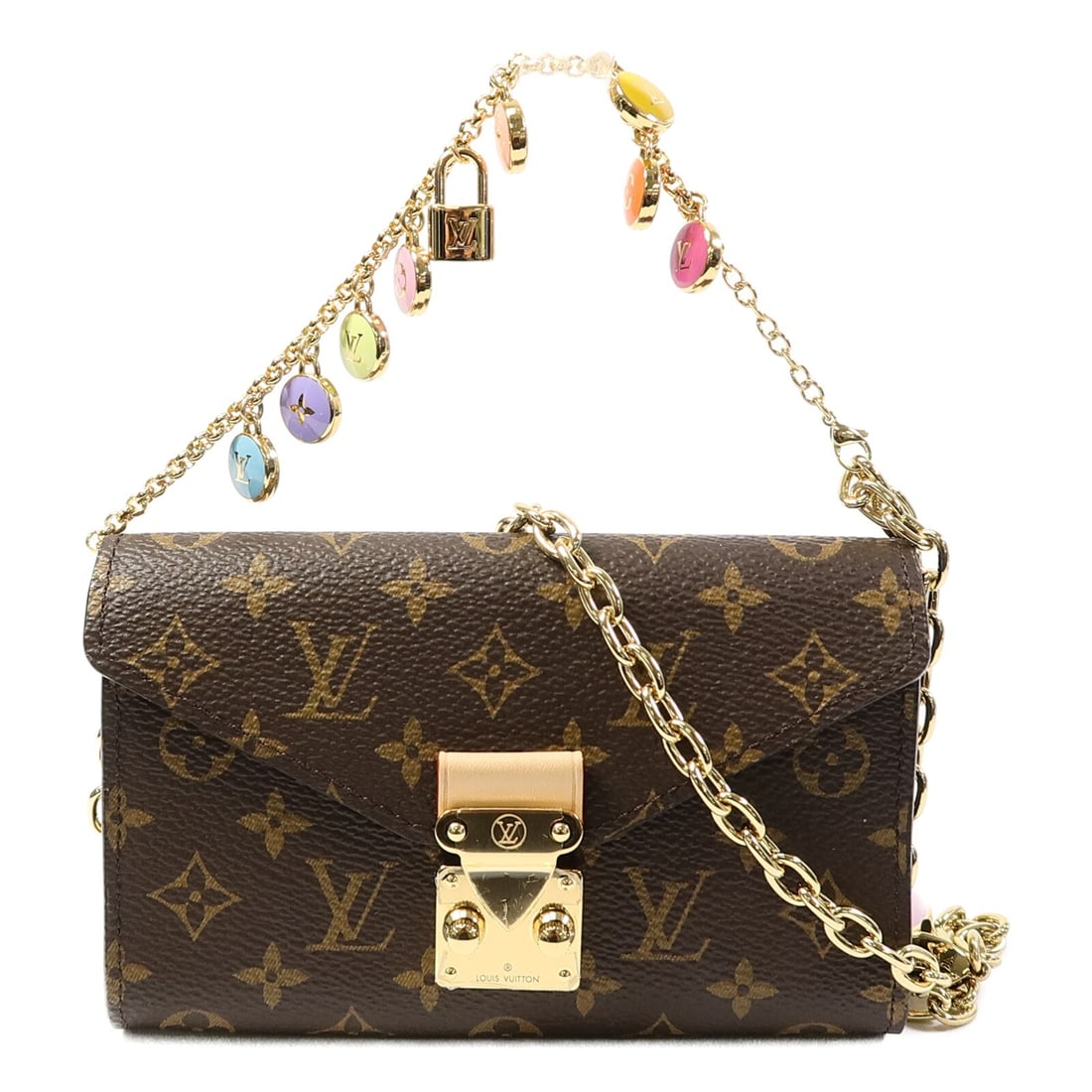 Louis Vuitton Pouch Metis M4588Z Monogram Brown 2 Way Shoulder Bag: Louis Vuitton Pouch Metis M4588Z Monogram Brown 2 Way Shoulder Bag Louis Vuitton Pouch Metis 2 Way Chain Shoulder Bag in brown Monogram x PVC coated canvas. It includes one hand strap and one shoulder