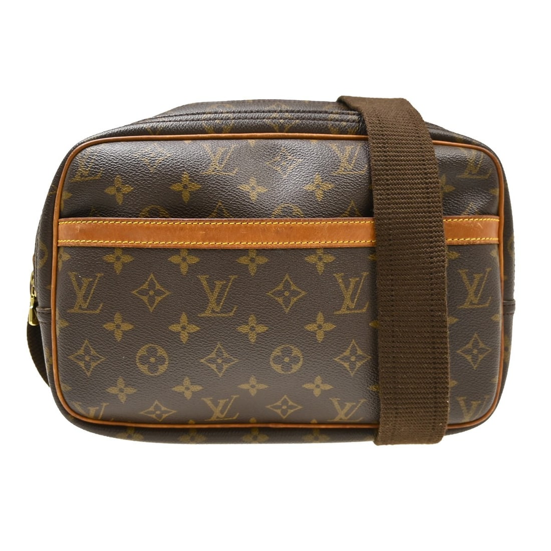Louis Vuitton Reporter PM Monogram Canvas Crossbody Bag M45254: Louis Vuitton Reporter PM Monogram Canvas Crossbody Bag M45254 Louis Vuitton Reporter PM shoulder bag in Monogram canvas and leather, designed in a small size with a zip closure and adjustable crossbo