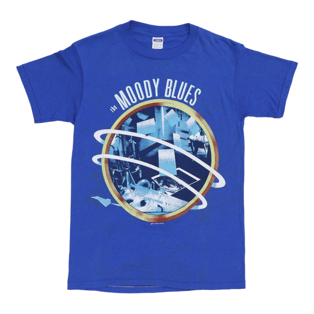Vintage 1986 Moody Blues Black Poly Cotton Band Shirt Size Large (1 of 5)