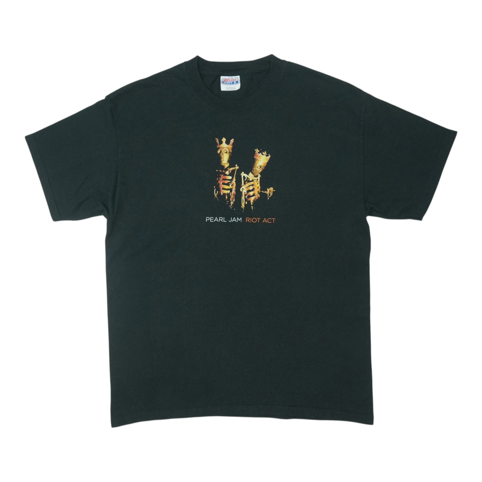 Pearl Jam 2003 Riot Act Concert Black Cotton Tour T Shirt Large: Pearl Jam 2003 Riot Act Concert Black Cotton Tour T Shirt Large This is an original vintage 2003 Pearl Jam Riot Act Tour shirt, featuring front and back graphics. Made from 100% cotton, this black shi