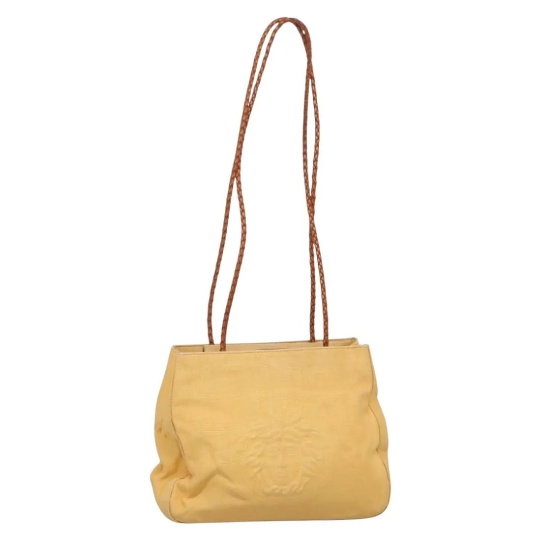 Versace Medusa yellow canvas shoulder bag made in Italy (1 of 18)