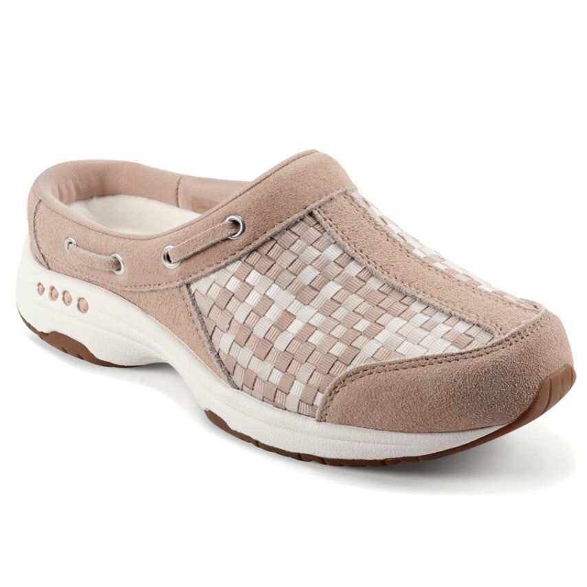 Easy Spirit Travelport Suede Clog Mules Tan 7.5M Comfort Slip-On (1 of 5)