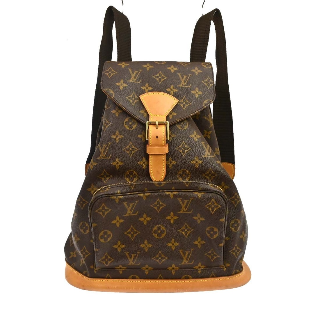 Louis Vuitton Montsouris GM Monogram Canvas Backpack M51135: Louis Vuitton Montsouris GM Monogram Canvas Backpack M51135 Vintage Louis Vuitton Montsouris GM backpack in brown monogram canvas and leather. This unisex backpack features a buckle and drawstring clo