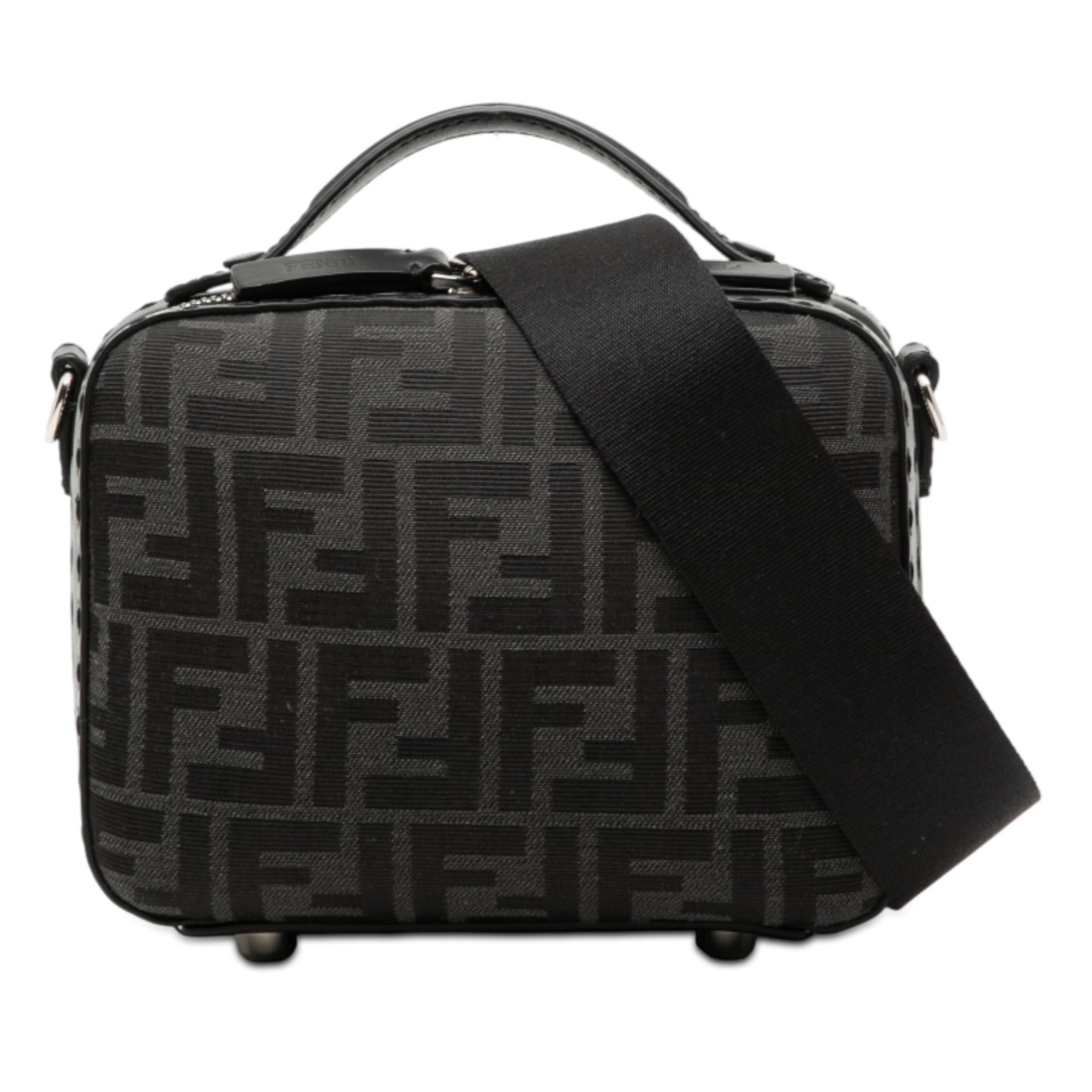 Fendi Mini Zucca Canvas Satchel with Leather Trim and Strap (1 of 8)