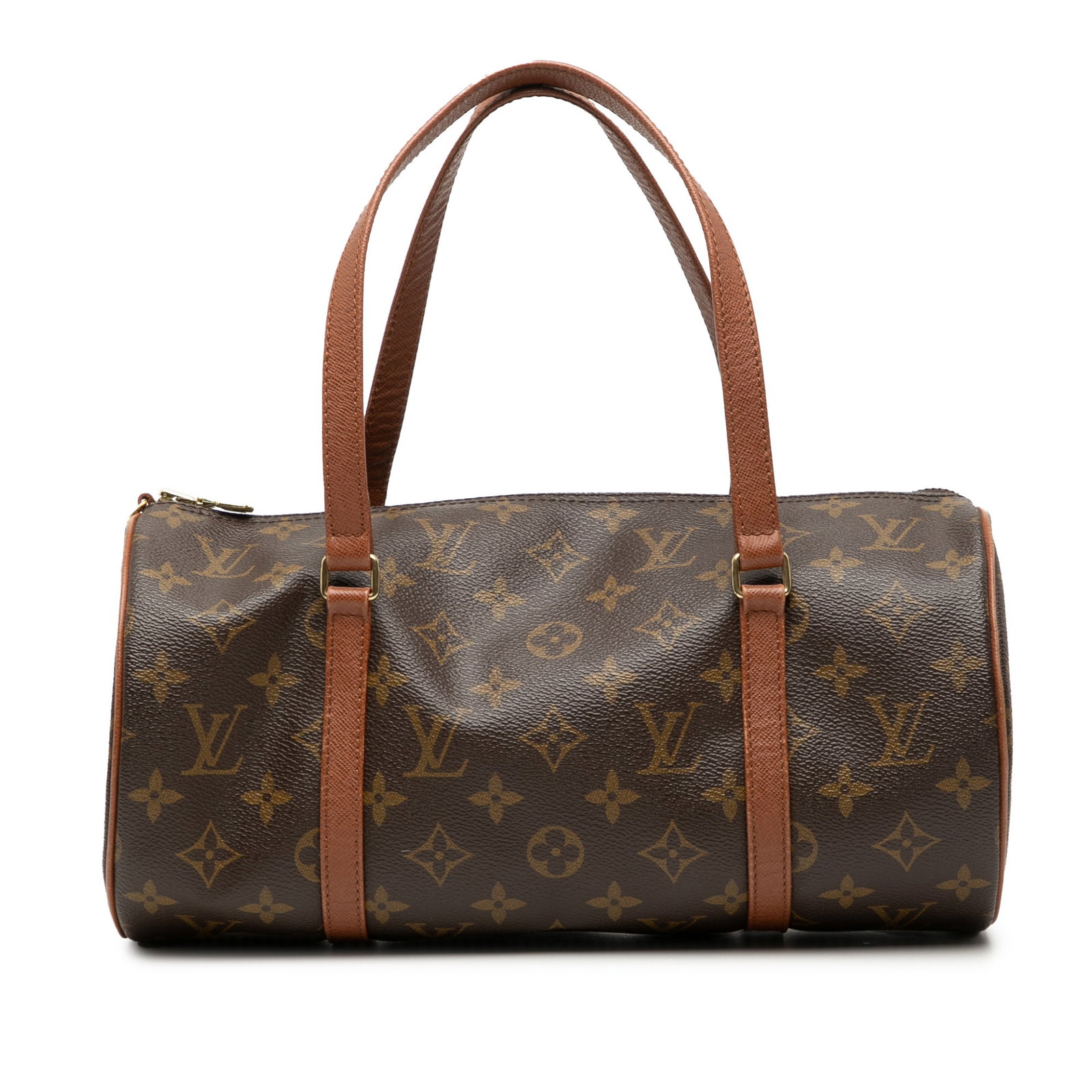 Louis Vuitton Monogram Canvas Papillon 30 Bag: Louis Vuitton Monogram Canvas Papillon 30 Bag This Louis Vuitton Monogram Papillon 30 features the iconic monogram canvas body accented with leather trim and flat leather handles. It is designed with 