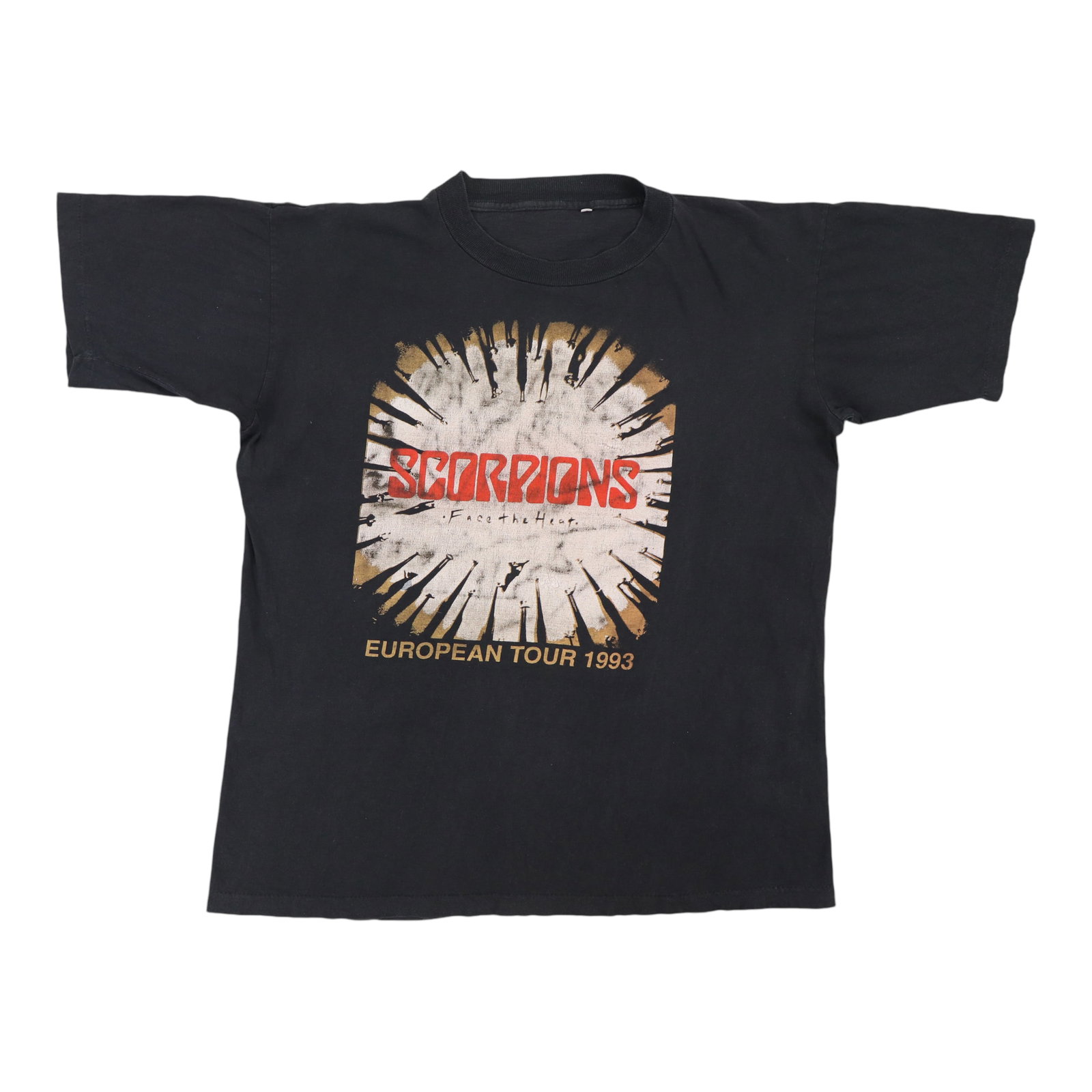 Vintage 1993 Scorpions European Concert Tour Black Cotton T-Shirt XL (1 of 4)