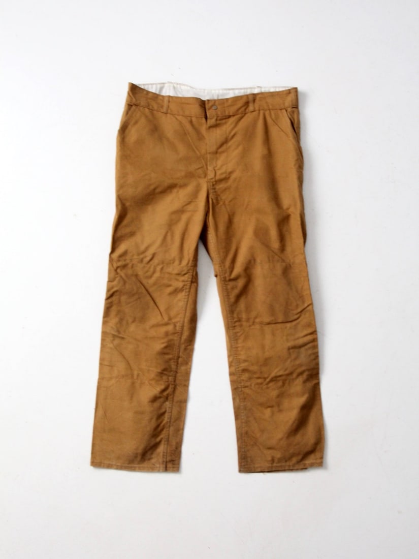 Vintage RedHead Hunting Pants Brown Canvas 40 x 29: Vintage RedHead Hunting Pants Brown Canvas 40 x 29 Discover the charm of these Vintage RedHead Hunting Pants, expertly crafted from durable brown canvas duck-cloth. Designed for functionality, these p