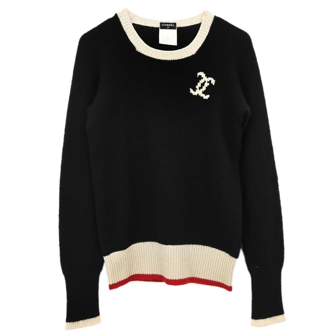 CHANEL Cashmere Pullover Sweater Black Womens EU 42 (1 of 16)