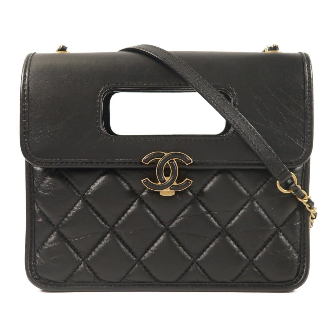 Chanel AS4025 24P Mini Flap Shoulder Bag Black Calfskin GHW (1 of 18)