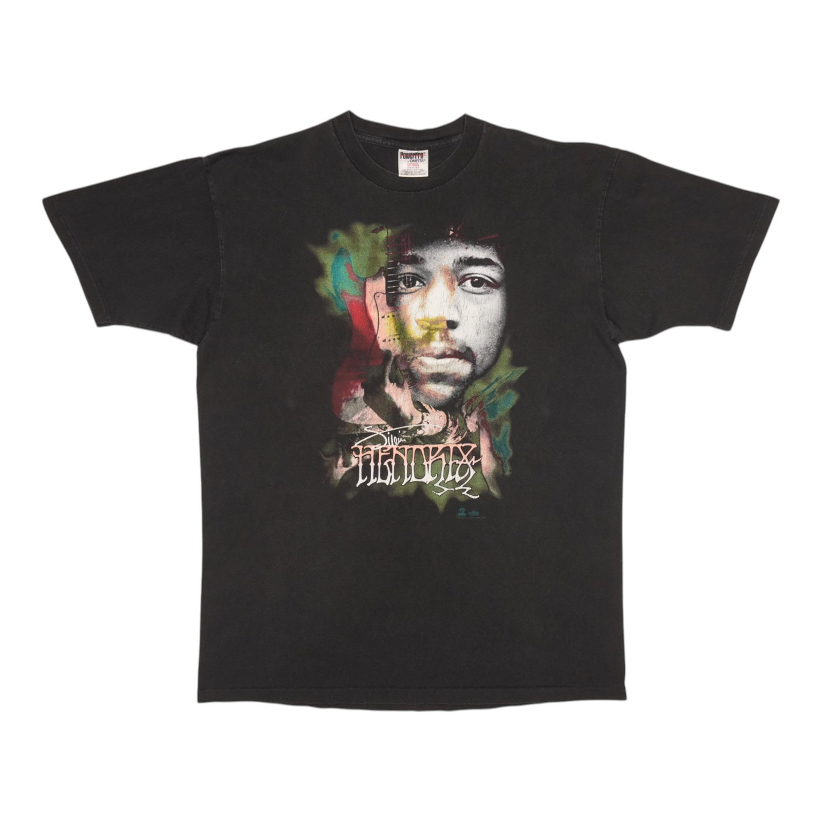 Vintage 1996 Jimi Hendrix Black Cotton Graphic T-Shirt Extra Large (1 of 6)