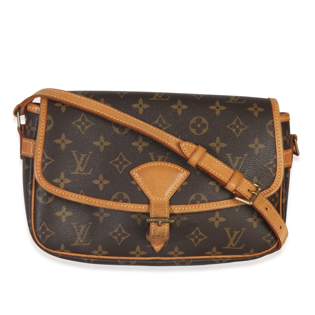 Louis Vuitton Sologne Monogram Canvas Shoulder Bag: Louis Vuitton Sologne Monogram Canvas Shoulder Bag Pre-owned Louis Vuitton Sologne shoulder bag in monogram canvas with a buckle closure and adjustable shoulder strap. This unisex bag features a brown