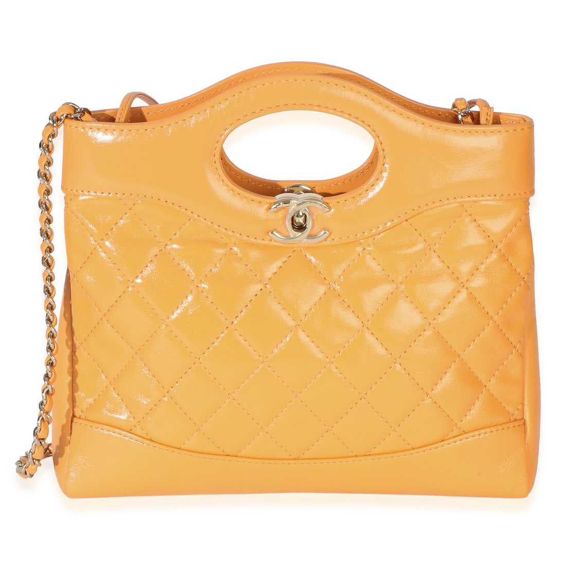 Chanel Mini 31 Orange Quilted Calfskin Shoulder Bag (1 of 9)