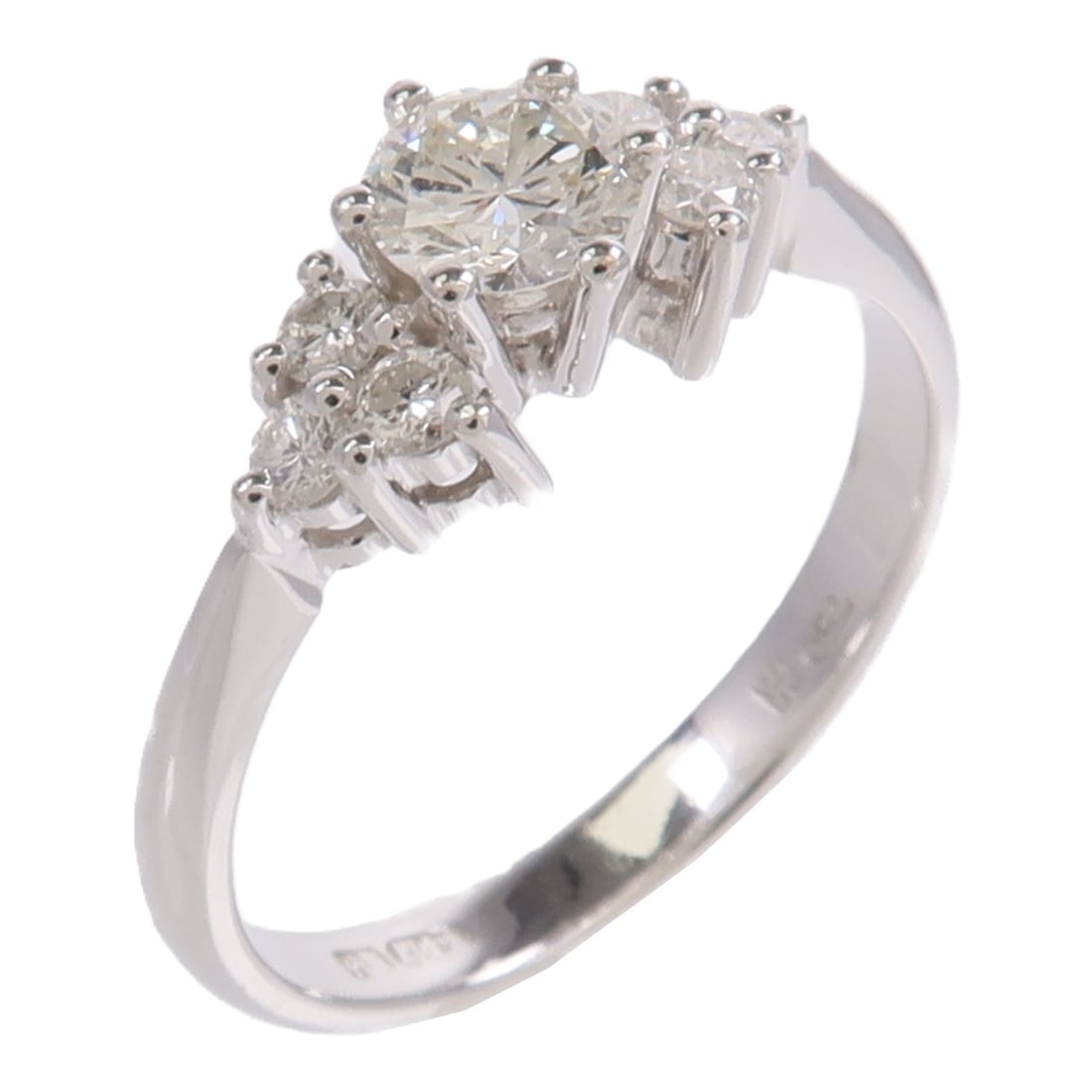 18K White Gold Diamond Ring Size 6.75 (1 of 9)