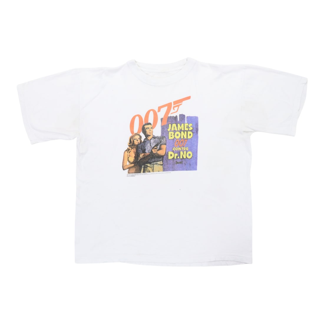 Vintage 1988 Dr No James Bond Movie Graphic Cotton Shirt White (1 of 7)