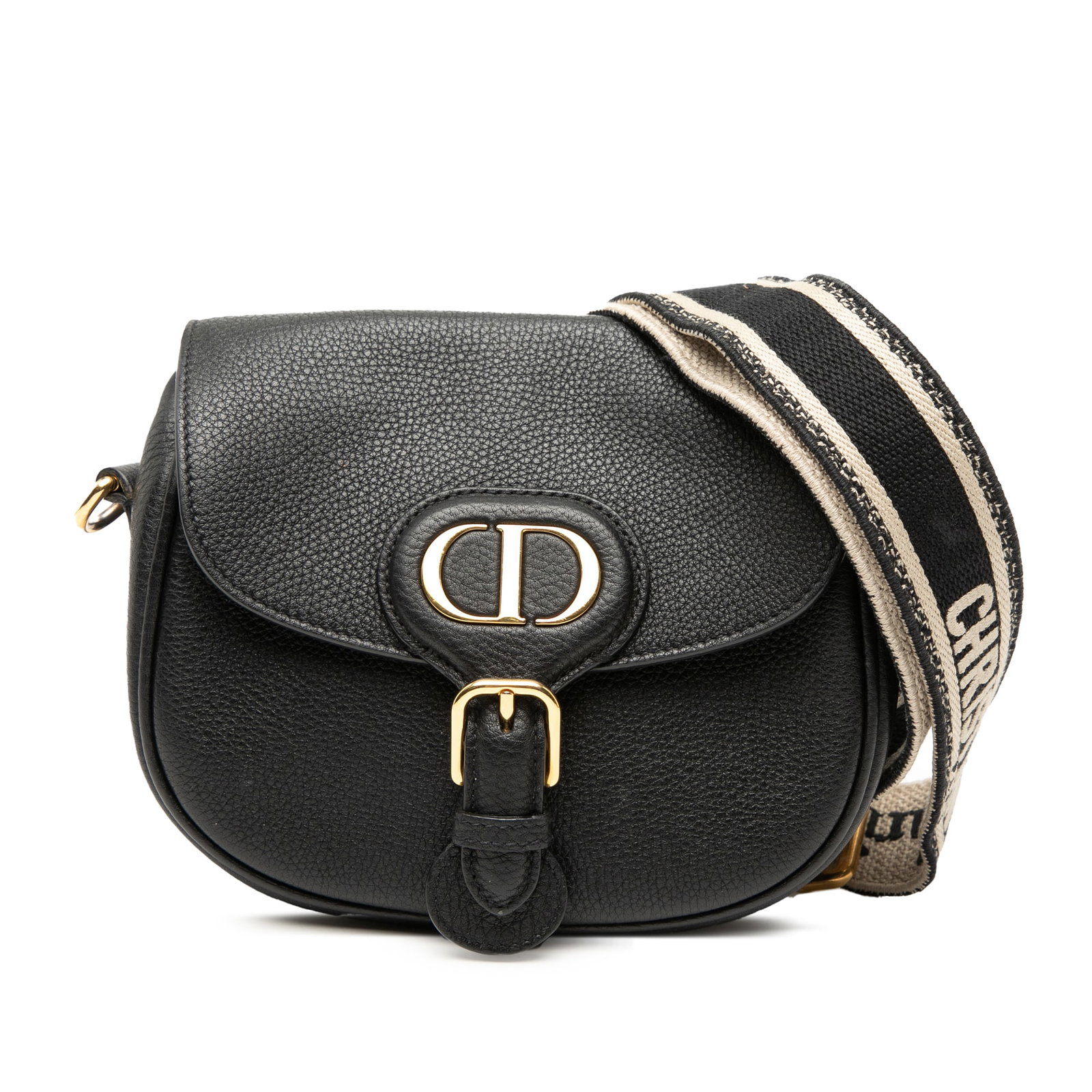 Dior Bobby Small Black Grained Calfskin Leather Crossbody Bag: Dior Bobby Small Black Grained Calfskin Leather Crossbody Bag This Dior Small Grained Calfskin Bobby Crossbody bag features a black leather body with a grained texture. It includes an adjustable and d