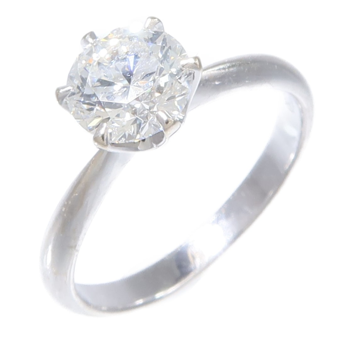 18K White Gold 1.00ct Diamond Ring Size 6 with GIA Copy (1 of 9)