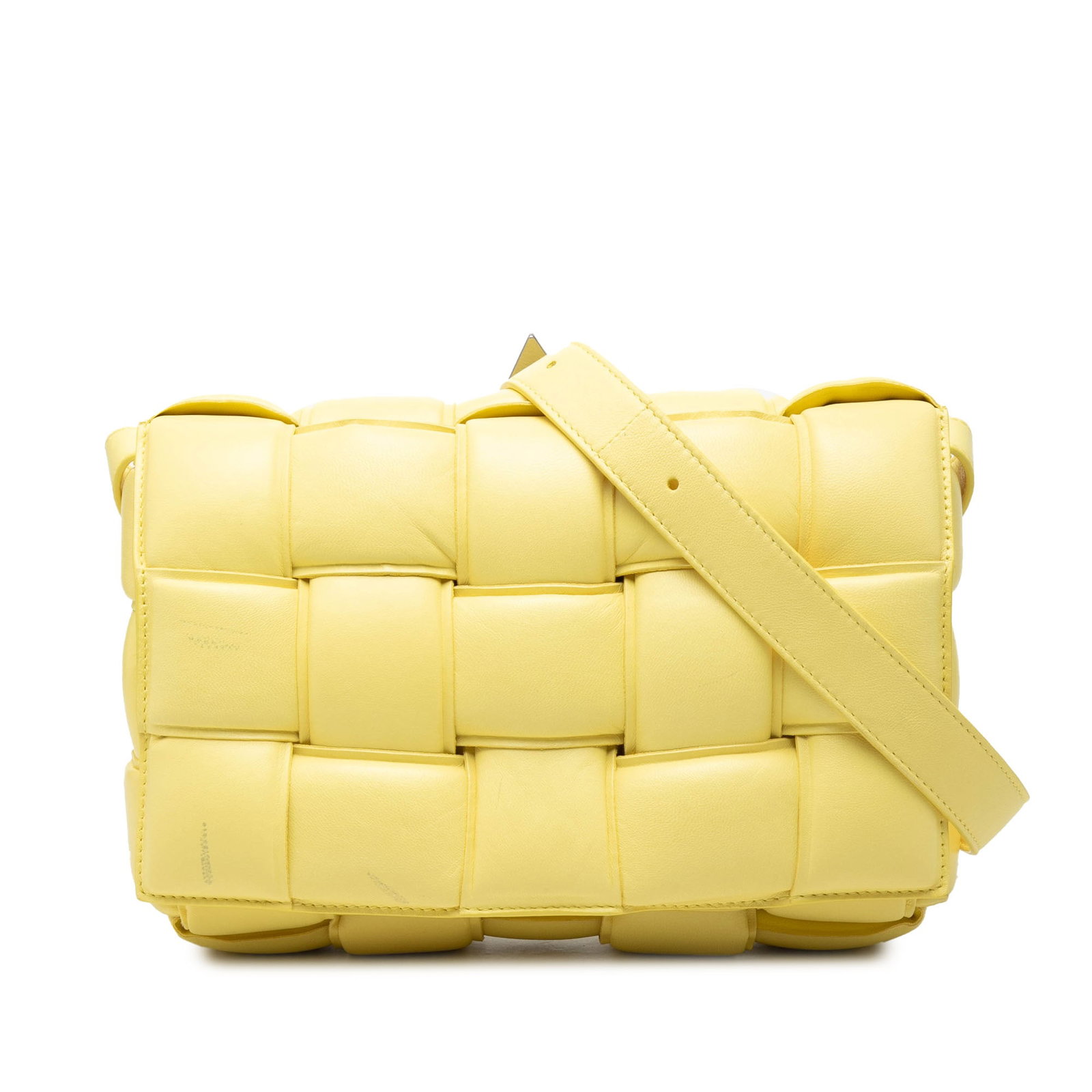 Yellow leather crossbody Bottega Veneta Padded Cassette Intrecciato (1 of 8)