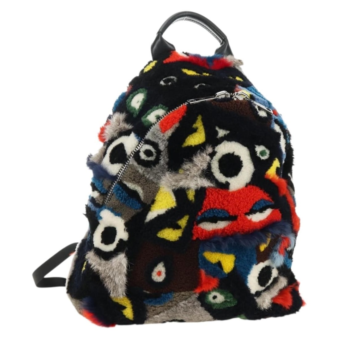 FENDI Bore Fur Backpack in Multicolor and Silver: FENDI Bore Fur Backpack in Multicolor and Silver Authentic Fendi Bore backpack in multicolor and silver fur, designed for women and made in Italy. This backpack is offered with the item only; the orig