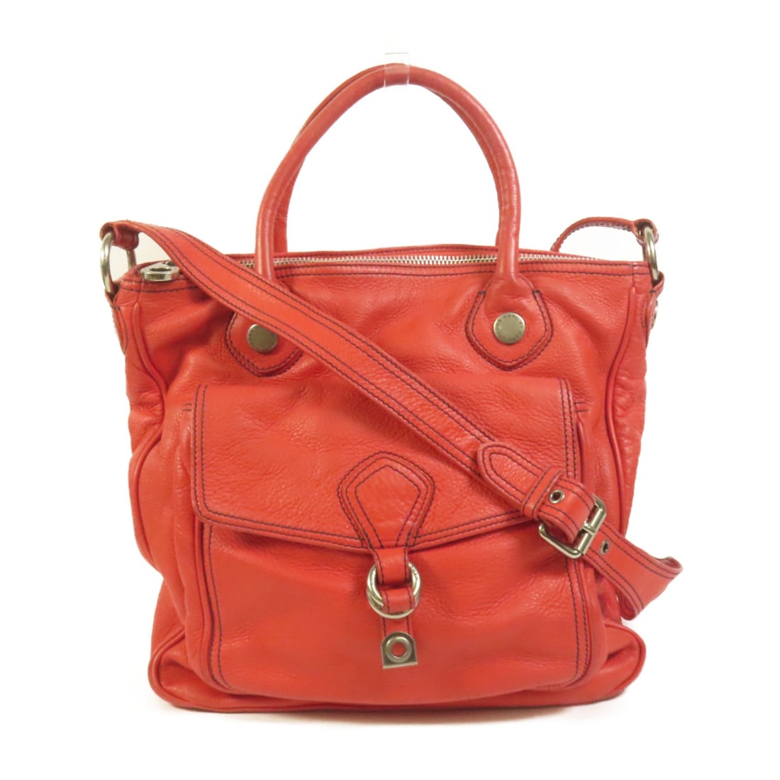 Marc Jacobs red calfskin 2-way shoulder bag made in Italy (1 of 15)
