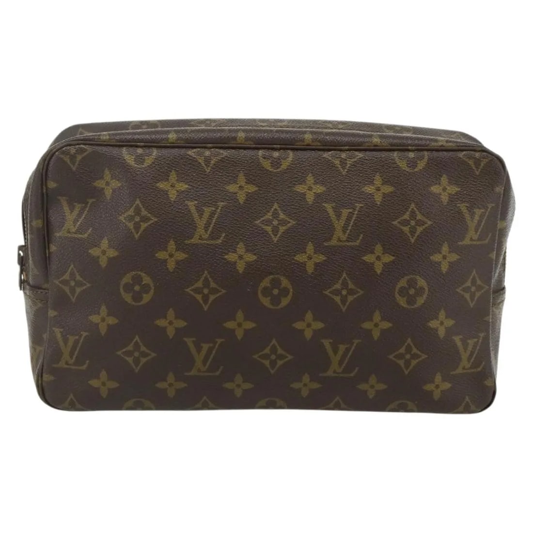 Louis Vuitton Monogram Canvas Trousse Toilette Pouch: Louis Vuitton Monogram Canvas Trousse Toilette Pouch This Louis Vuitton Trousse Toilette is crafted from the brand's iconic Monogram canvas in brown and is designed for unisex use. The toiletry pouch 