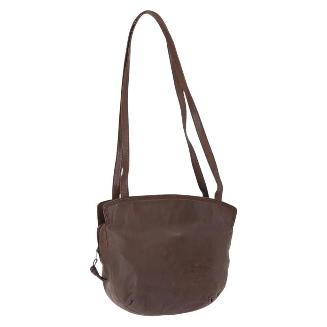 Loewe Anagram brown leather shoulder bag: Loewe Anagram brown leather shoulder bag The Loewe Anagram Shoulder Bag is crafted from brown leather and designed for women. This Italian-made shoulder bag features a spacious interior with pockets a