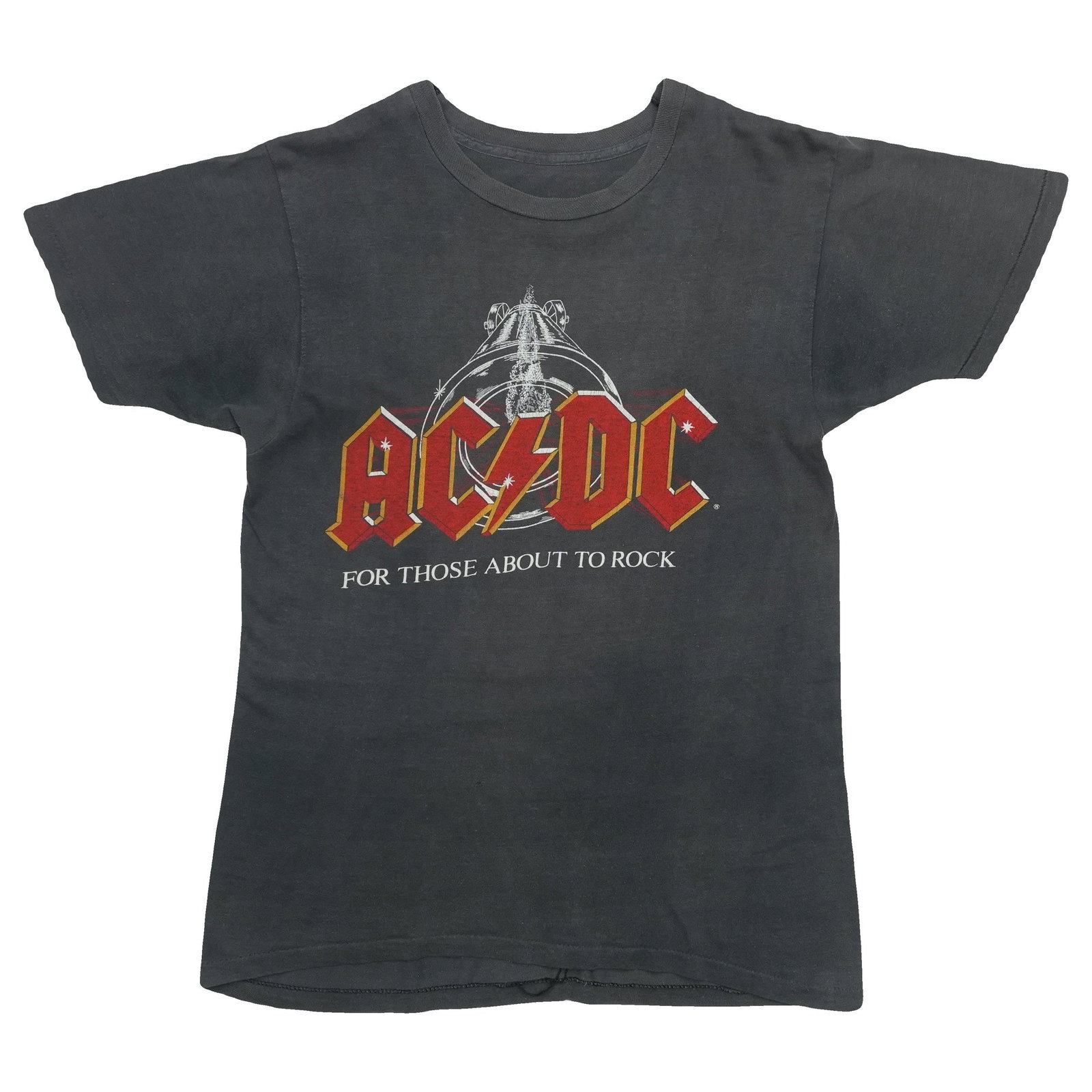 Vintage 1982 Tour Shirt AC-DC For Those About to Rock Black Cotton (1 of 7)