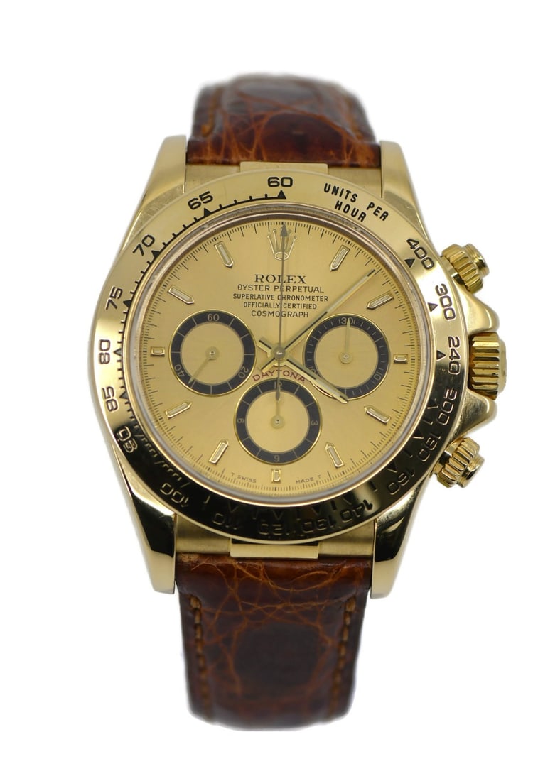 Rolex Daytona 16518 18K Yellow Gold Automatic Chronograph with Box and Papers (1 of 6)