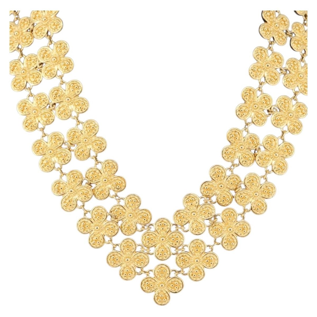 Christian Dior Gold Tone Metal Necklace with Box Germany: Christian Dior Gold Tone Metal Necklace with Box Germany Authentic Christian Dior women's necklace in gold-tone metal. Made in Germany, this piece includes the item box. Condition is AB / very good, w