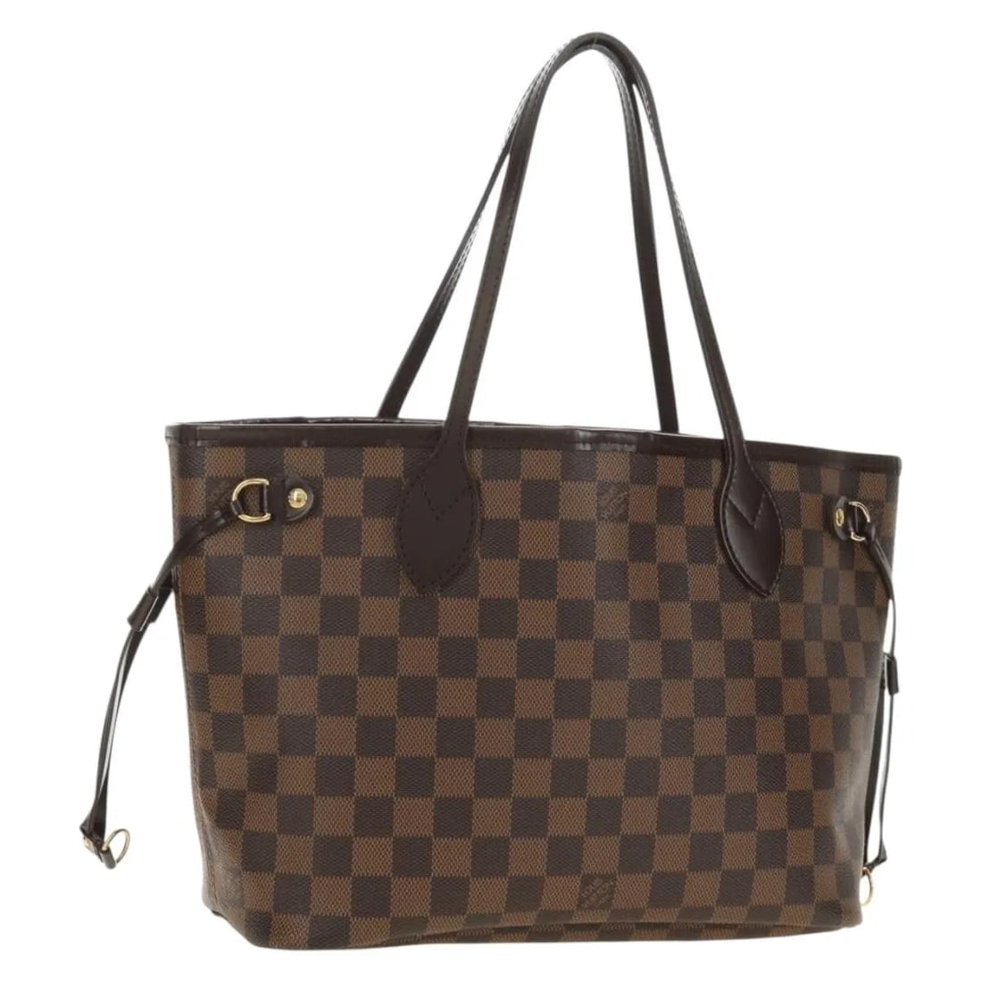 Louis Vuitton Neverfull Tote Brown Damier Canvas Bag: Louis Vuitton Neverfull Tote Brown Damier Canvas Bag Louis Vuitton Neverfull Tote in brown canvas with a unisex design. This bag presents in excellent overall condition, with light signs of wear noted