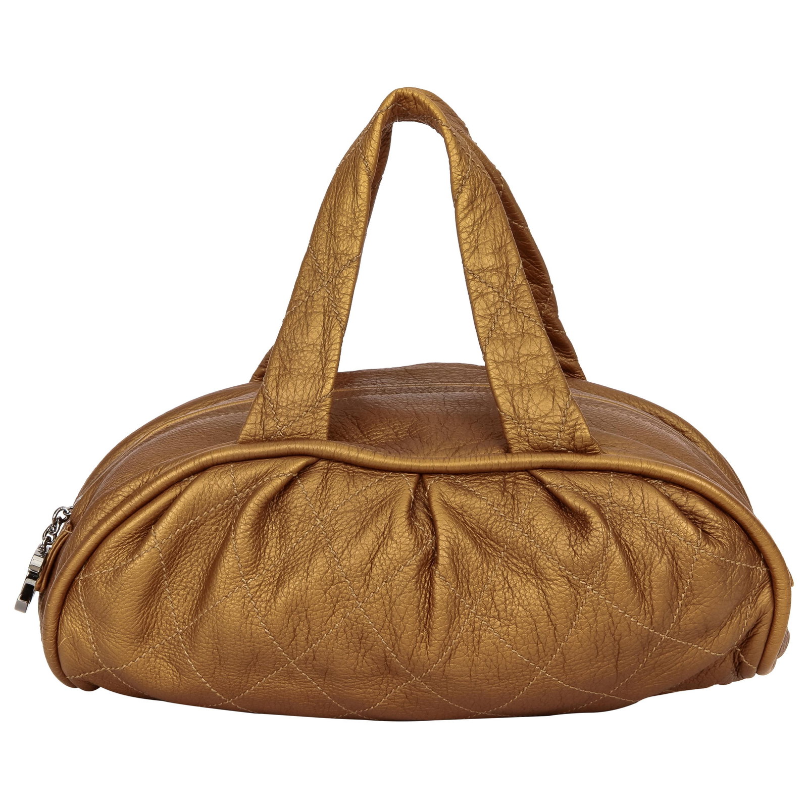 Le Marais Bronze Leather Shoulder Bag by Chanel with Silver Tone Hardware (1 of 7)