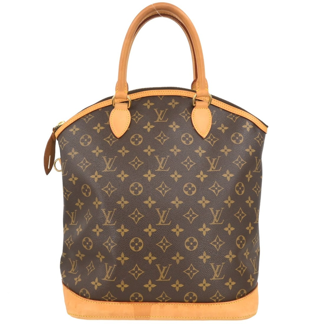 Louis Vuitton Lockit Vertical Monogram Canvas Tote M40103: Louis Vuitton Lockit Vertical Monogram Canvas Tote M40103 Vintage Louis Vuitton Lockit Vertical handbag in brown Monogram canvas and leather with a zip-top closure. This large women's tote shows reaso