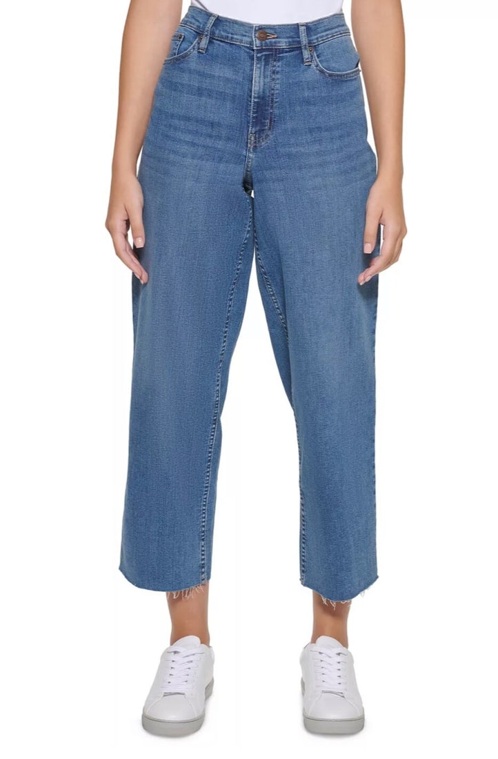 Calvin Klein Wide-Leg Ankle Jeans Size 31 Blue New With Tags (1 of 1)
