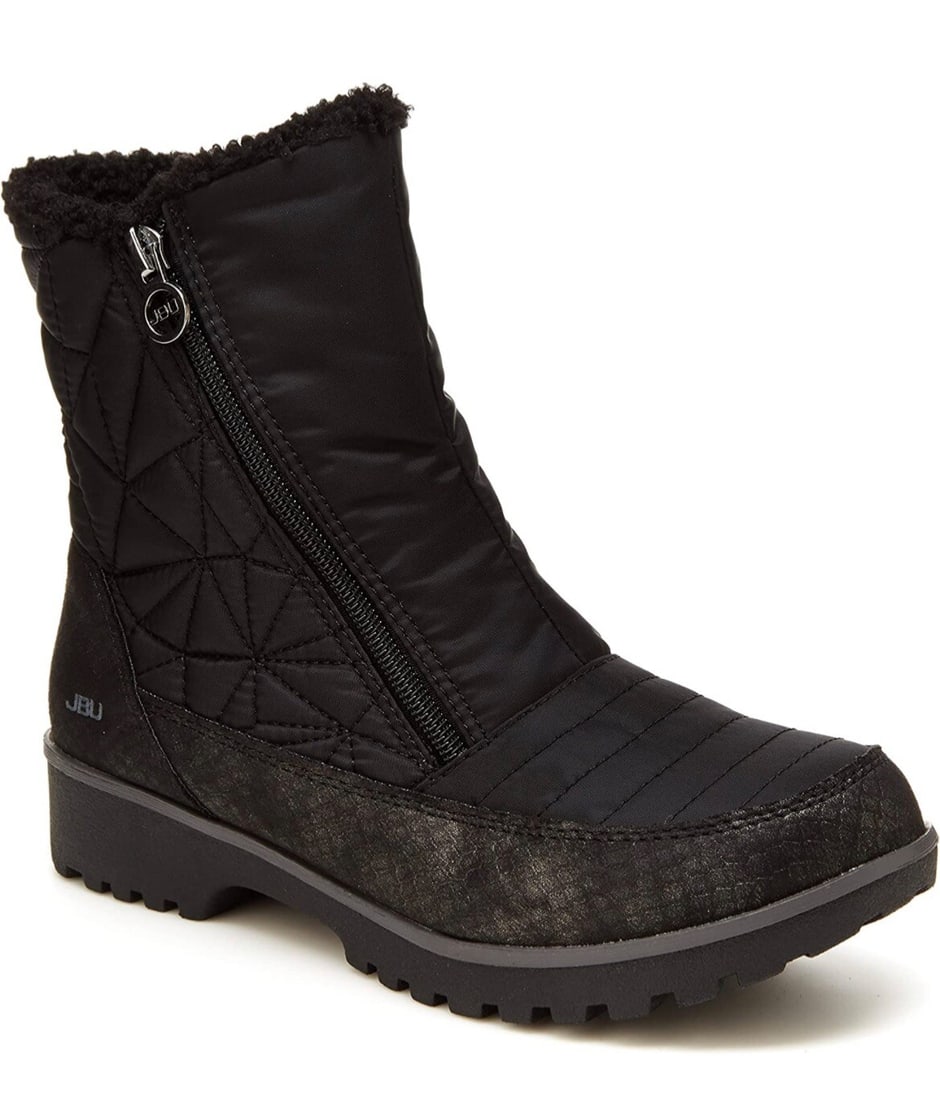 JBU Women's Free Bird Casual Bootie Black Vegan with Memory Foam: JBU Women's Free Bird Casual Bootie Black Vegan with Memory Foam Introducing the JBU Women's Free Bird Casual Bootie in striking black, designed for comfort and style. This versatile bootie features a