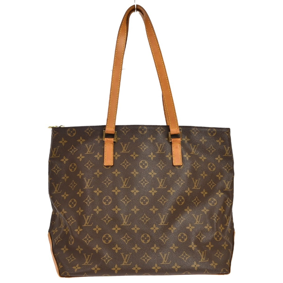 Louis Vuitton Cabas Mezzo Monogram Canvas Tote M51151: Louis Vuitton Cabas Mezzo Monogram Canvas Tote M51151 Vintage Louis Vuitton Cabas Mezzo hand tote bag in Monogram canvas and leather, made in France. It features a zip closure, double handles, and a c