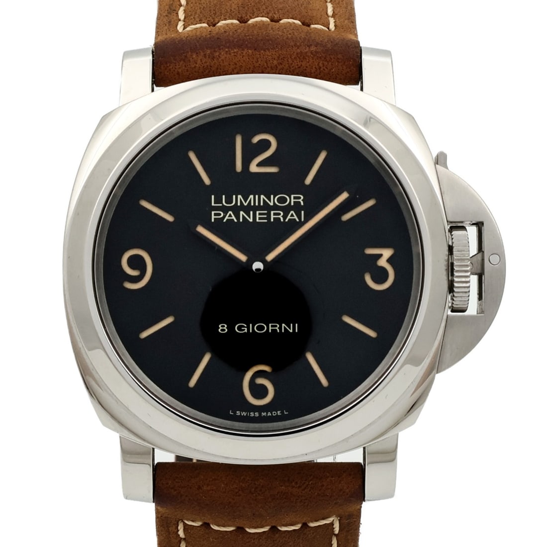 PANERAI PAM000914 Luminor Base 8 mens automatic wristwatch black steel (1 of 12)