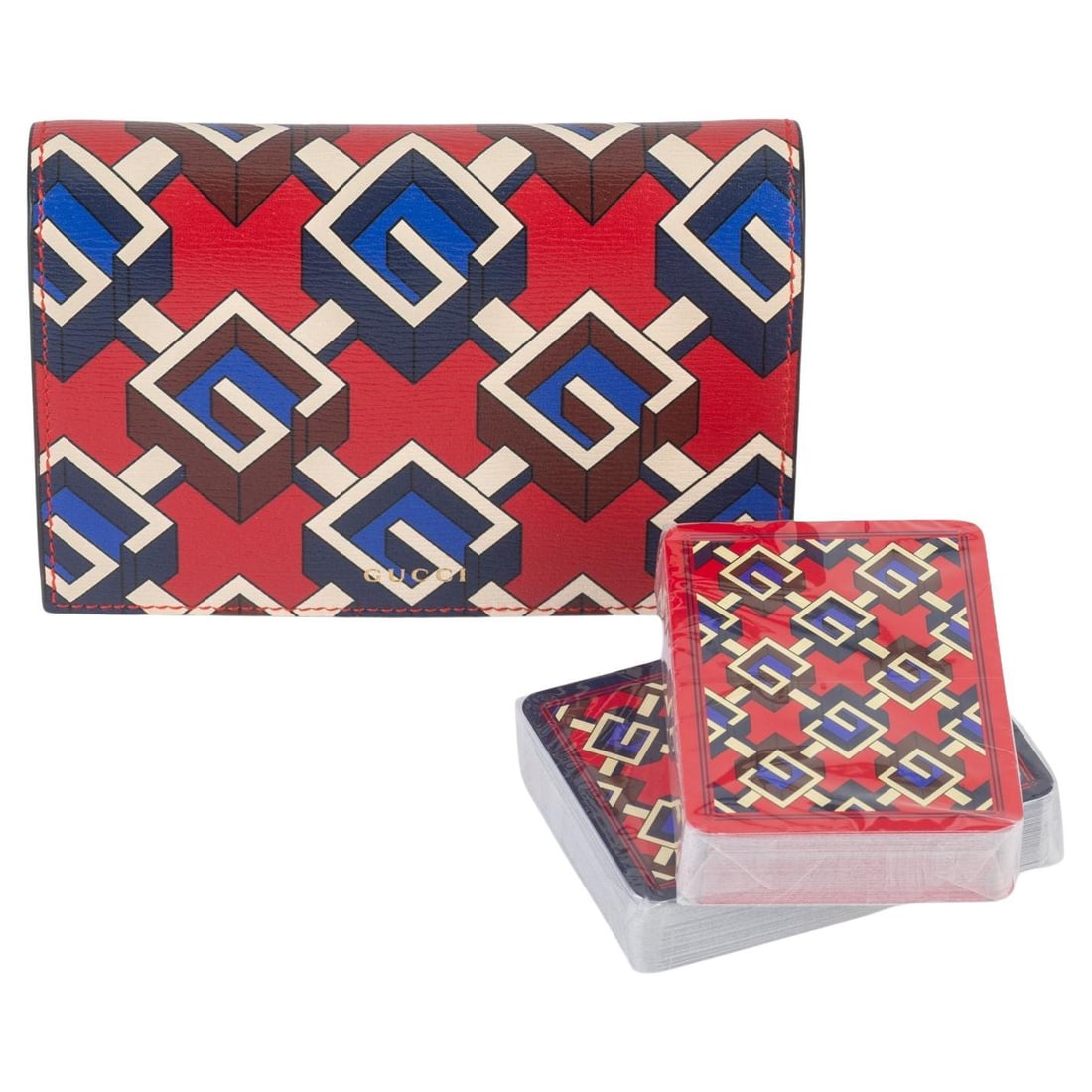Gucci Demetra Geometric Double Card Set New in Box Italy: Gucci Demetra Geometric Double Card Set New in Box Italy Elevate your organization with the Gucci Demetra Geometric Double Card Set. Featuring a vibrant multi-color design adorned with the iconic G's,